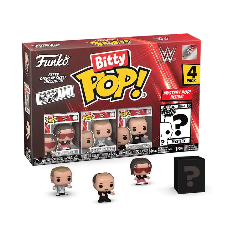 WWE Bitty Funko POP! Vinyl Figuren 4er-Pack Bret Hart 2,5 cm Produktfoto