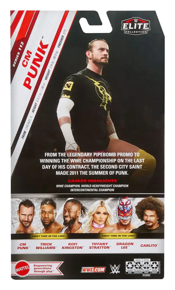 WWE Elite Collection Action Figur CM Punk 15 cm Produktfoto