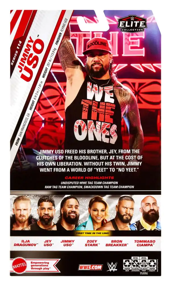 WWE Elite Collection Action Figur Jimmy Uso 15 cm Produktfoto
