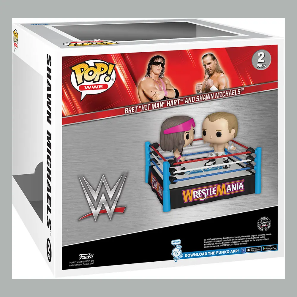 WWE POP Moment! Vinyl Figuren 2er-Pack Bret Hart vs Shawn Michaels 9 cm Produktfoto