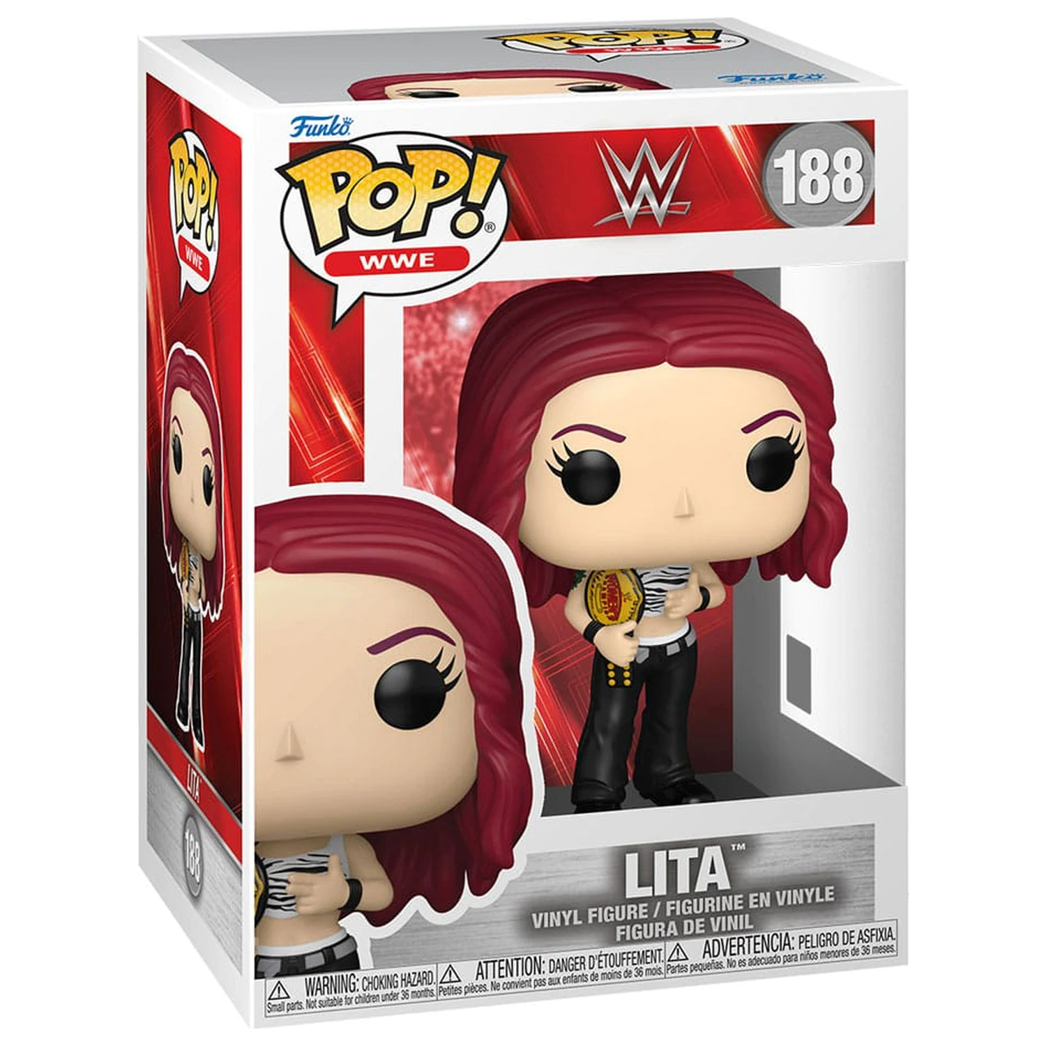 WWE Funko POP! Vinyl Figur Lita mit Championship Belt 9 cm Produktfoto
