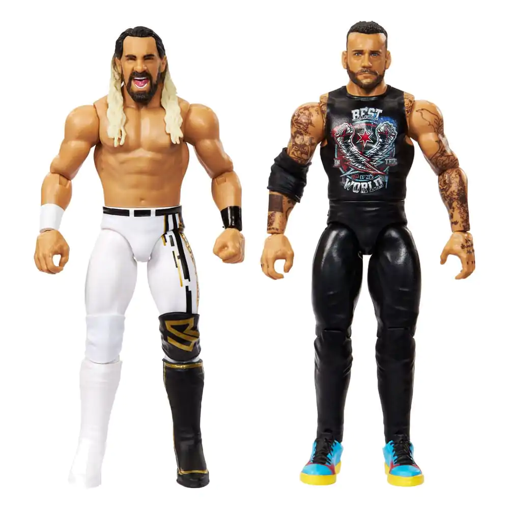 WWE Main Event Showdown Actionfiguren CM Punk vs Seth "Freakin" Rollins 2er-Pack 15 cm Produktfoto