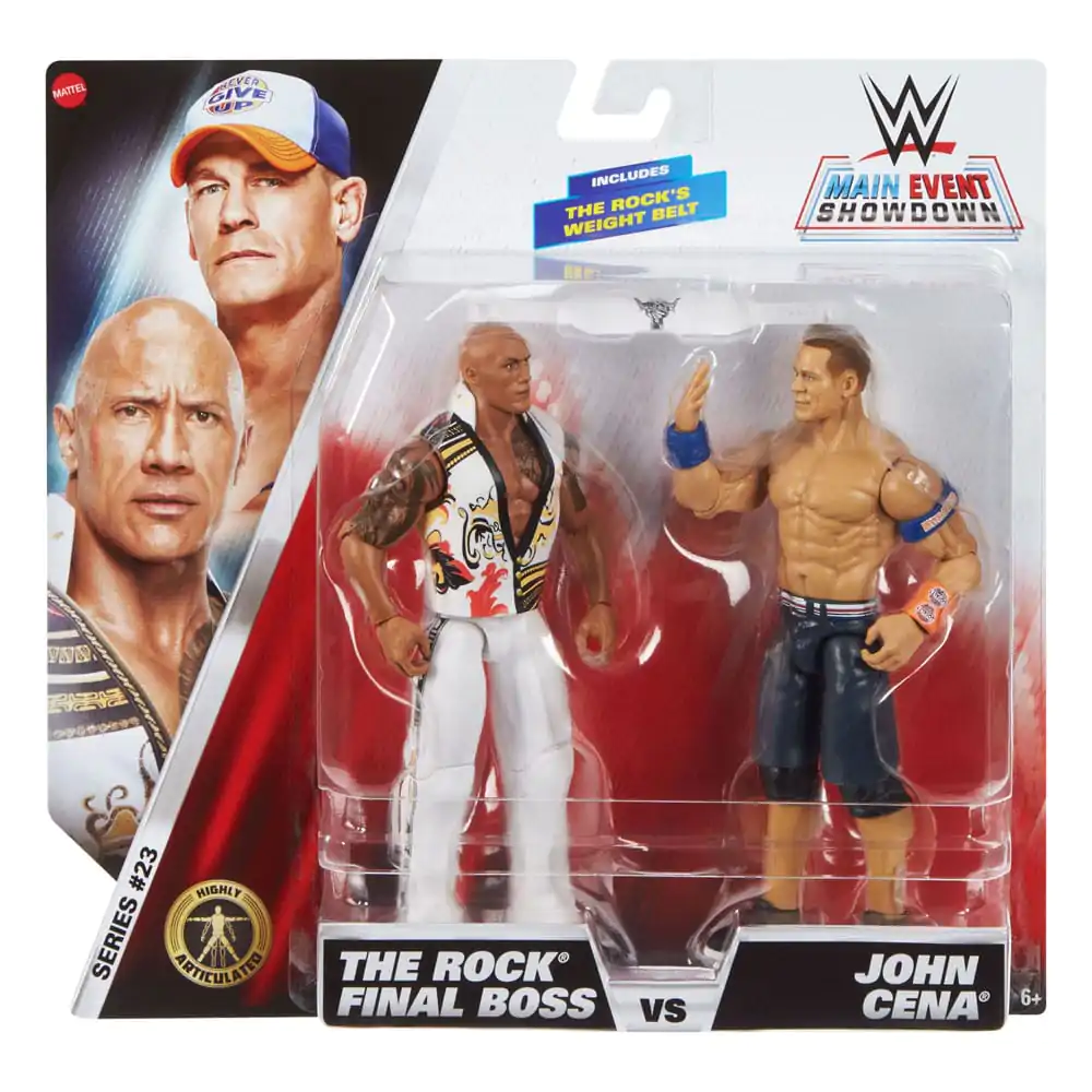 WWE Main Event Showdown Actionfiguren The Rock Final Boss vs John Cena 2er-Pack 15 cm Produktfoto