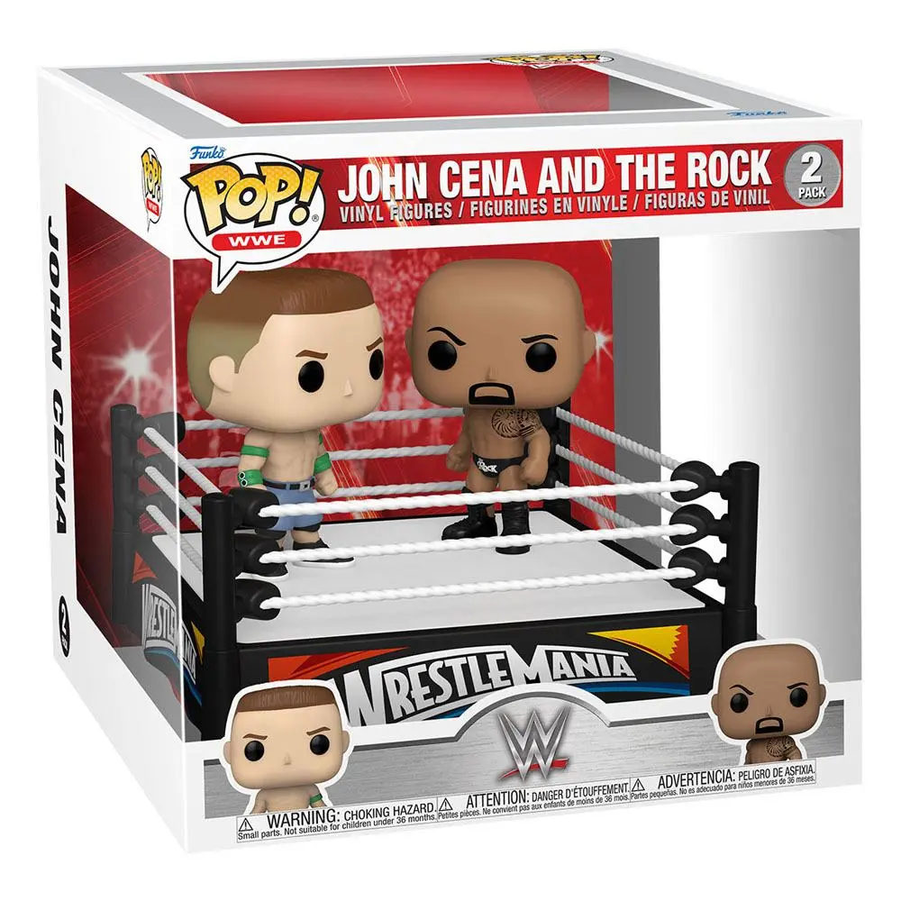 WWE POP Moment! Vinyl Figuren 2er-Pack Cena vs Rock 9 cm Produktfoto