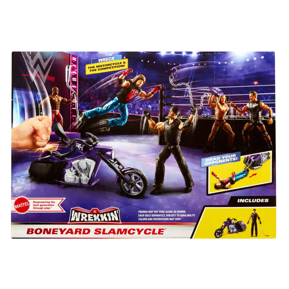 WWE Wrekkin' Fahrzeug Big Evil Slamcycle mit Undertaker Actionfigur 15 cm termékfotó