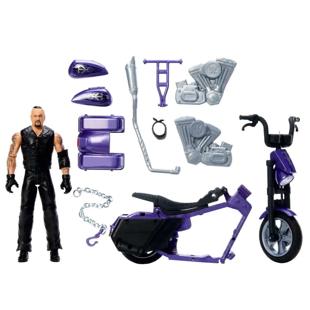 WWE Wrekkin' Fahrzeug Big Evil Slamcycle mit Undertaker Actionfigur 15 cm termékfotó