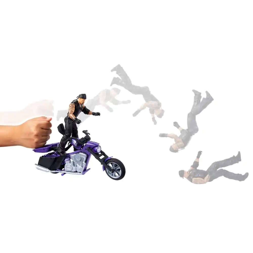 WWE Wrekkin' Fahrzeug Big Evil Slamcycle mit Undertaker Actionfigur 15 cm termékfotó