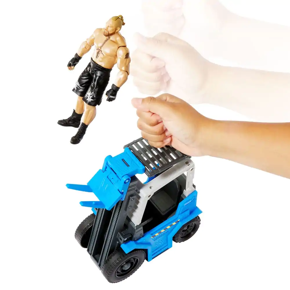 WWE Wrekkin' Fahrzeug Slam 'N Stack Gabelstabler mit Brock Lesnar Actionfigur 15 cm termékfotó