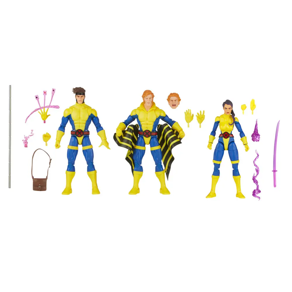 X-Men 60th Anniversary Marvel Legends Action Figur 3-Pack Gambit, Marvel's Banshee, Psylocke 15 cm Produktfoto