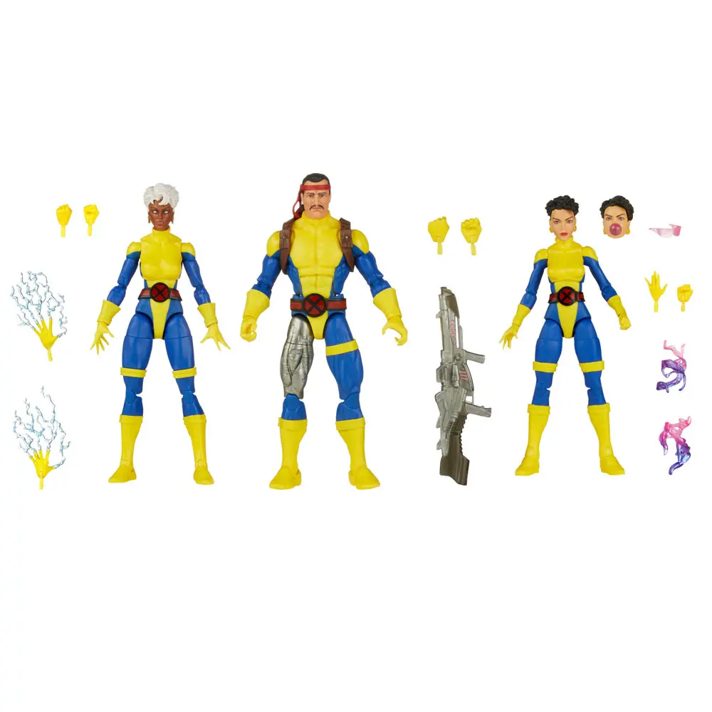 X-Men 60th Anniversary Marvel Legends Action Figur 3-Pack Storm, Marvel's Forge, Jubilee 15 cm Produktfoto