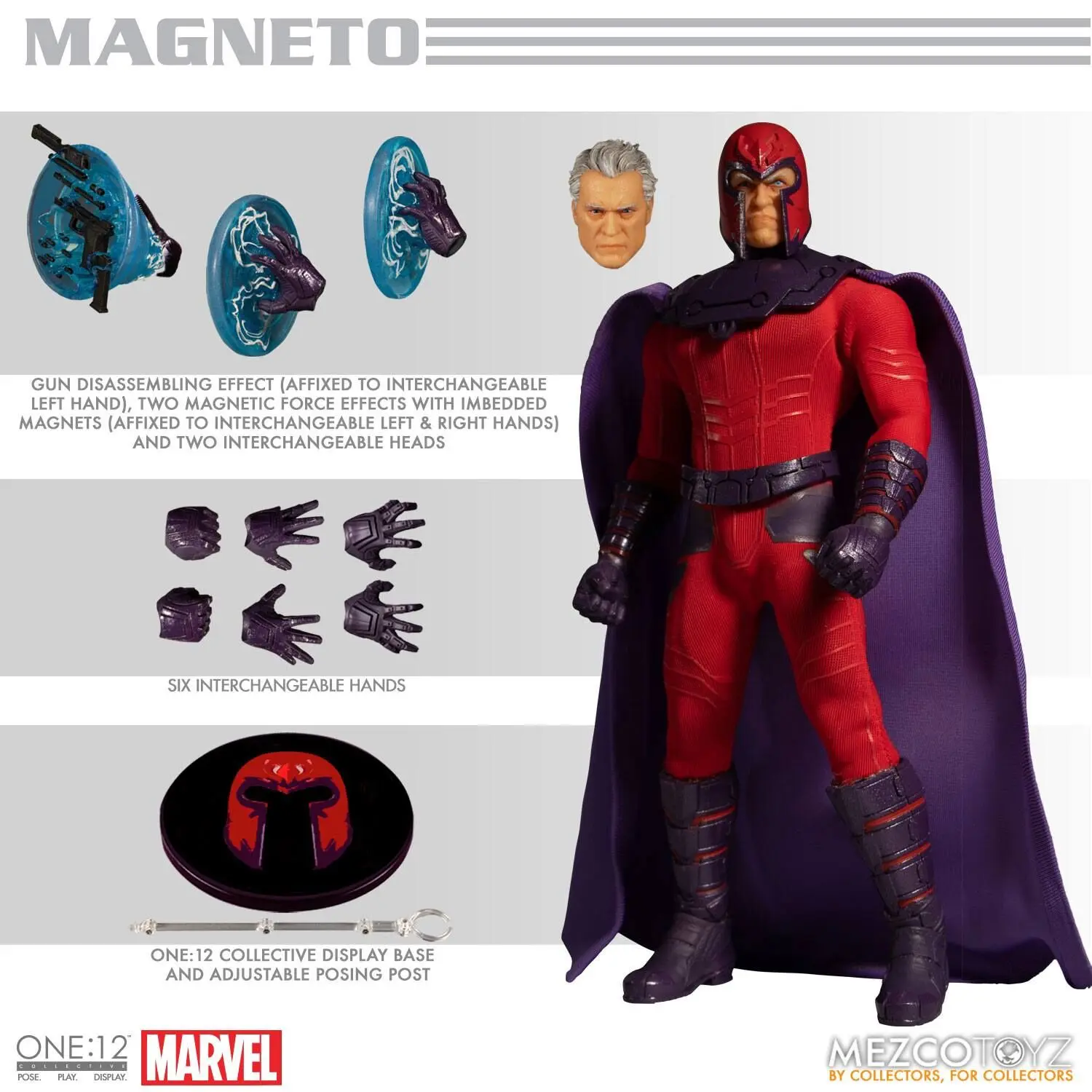 Marvel Actionfigur 1/12 Magneto 17 cm Produktfoto