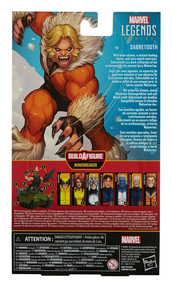 X-Men Marvel Legends Series Actionfigur 2022 Sabretooth 15 cm Produktfoto
