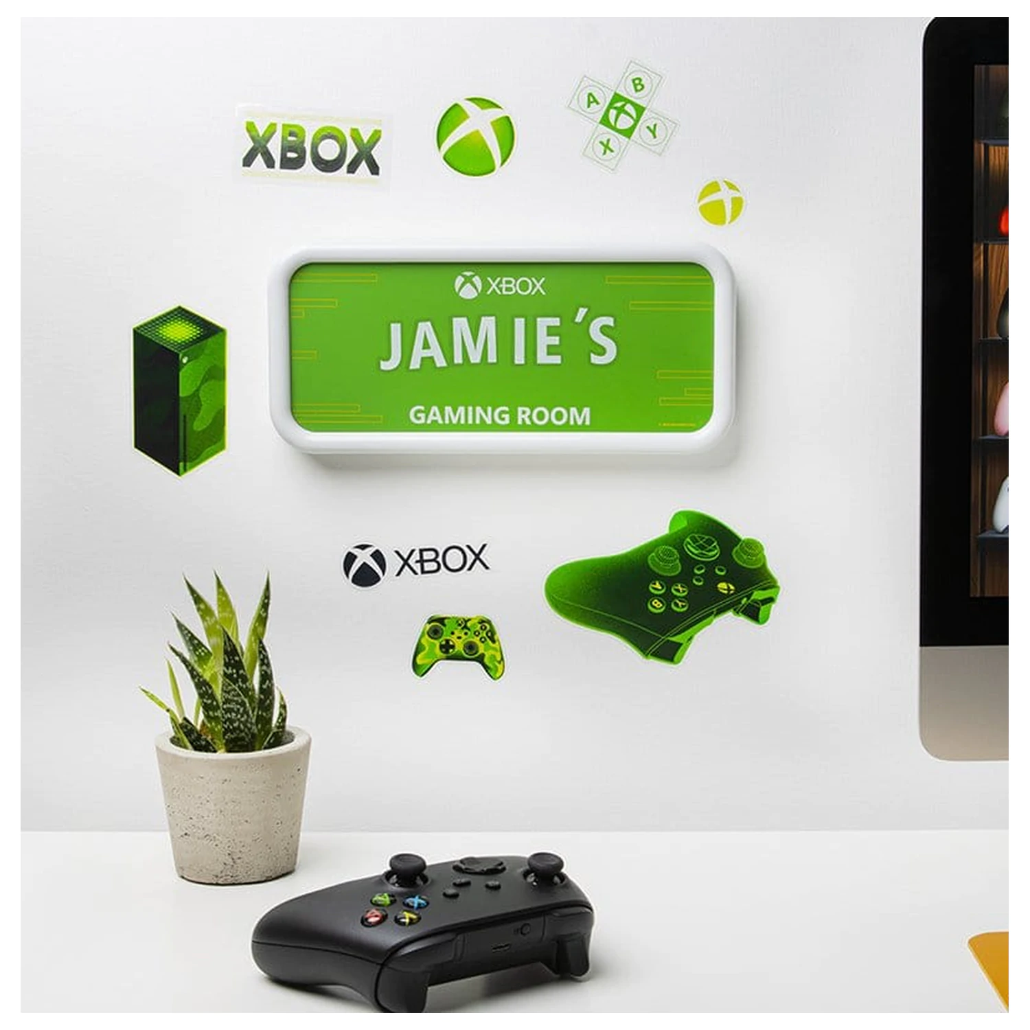Xbox Wandlampe Leuchtendes Raumschild V2 Produktfoto