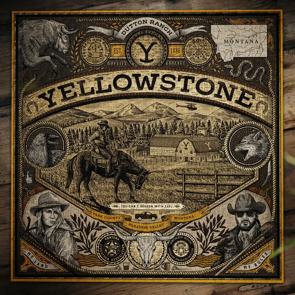 Yellowstone mehrdimensionales Puzzle (1000 Teile) Produktfoto