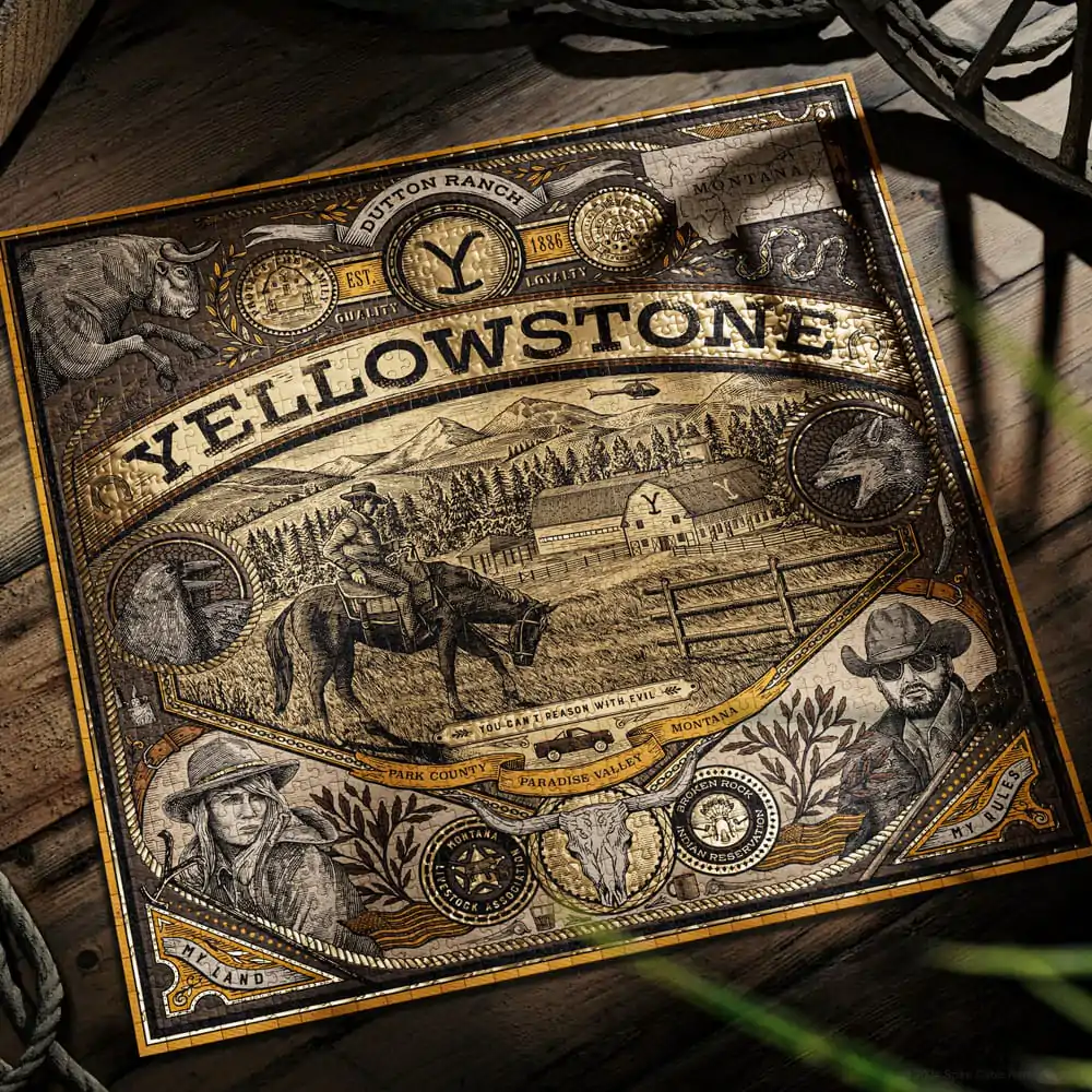 Yellowstone mehrdimensionales Puzzle (1000 Teile) Produktfoto