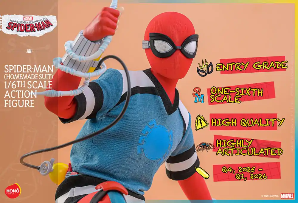 Your Friendly Neighborhood Spider-Man Actionfigur 1/6 Spider-Man (Homemade Suit) 29 cm Produktfoto