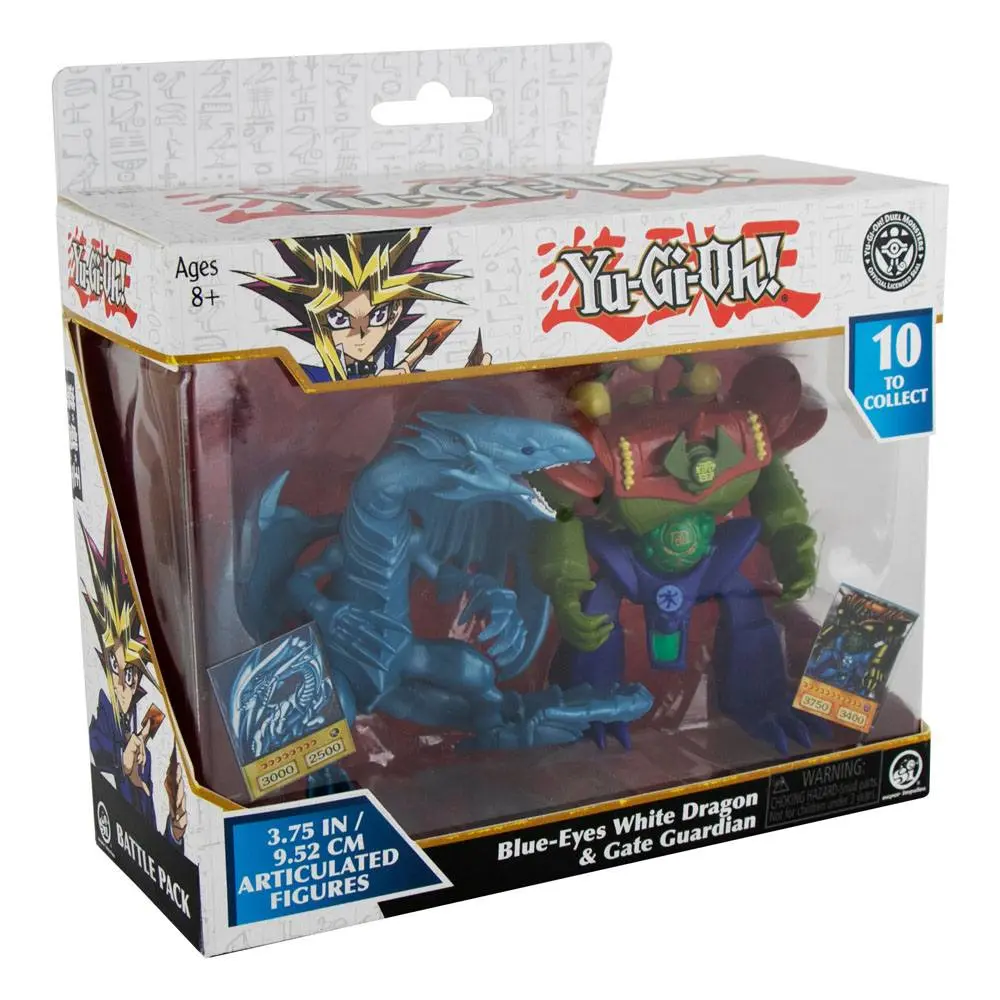 Yu-Gi-Oh! Actionfiguren 2er Pack Blue-Eyes White Dragon & Gate Guardian 10 cm Produktfoto