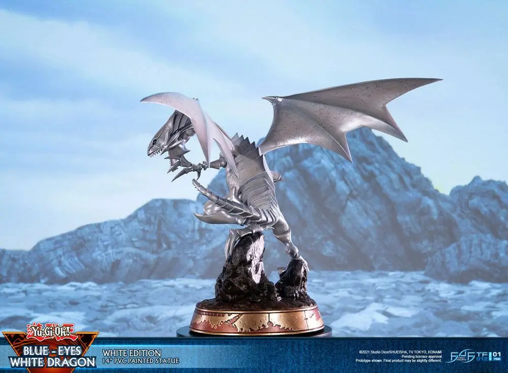 Yu-Gi-Oh! PVC Statue Blue-Eyes White Dragon White Edition 35 cm Produktfoto