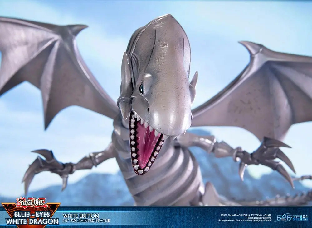 Yu-Gi-Oh! PVC Statue Blue-Eyes White Dragon White Edition 35 cm Produktfoto