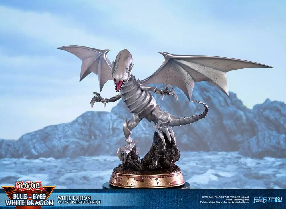 Yu-Gi-Oh! PVC Statue Blue-Eyes White Dragon White Edition 35 cm Produktfoto