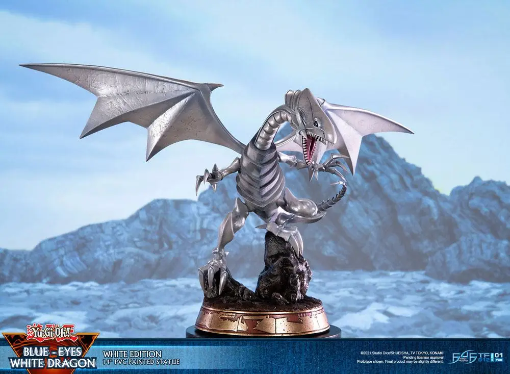 Yu-Gi-Oh! PVC Statue Blue-Eyes White Dragon White Edition 35 cm Produktfoto