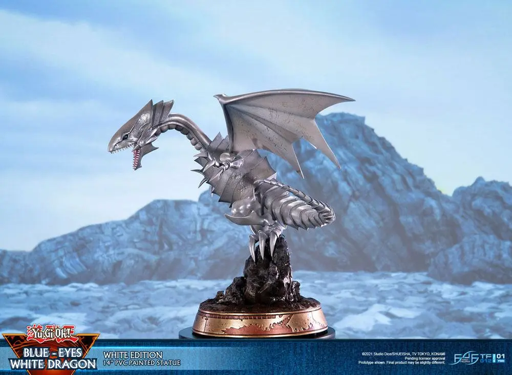 Yu-Gi-Oh! PVC Statue Blue-Eyes White Dragon White Edition 35 cm Produktfoto