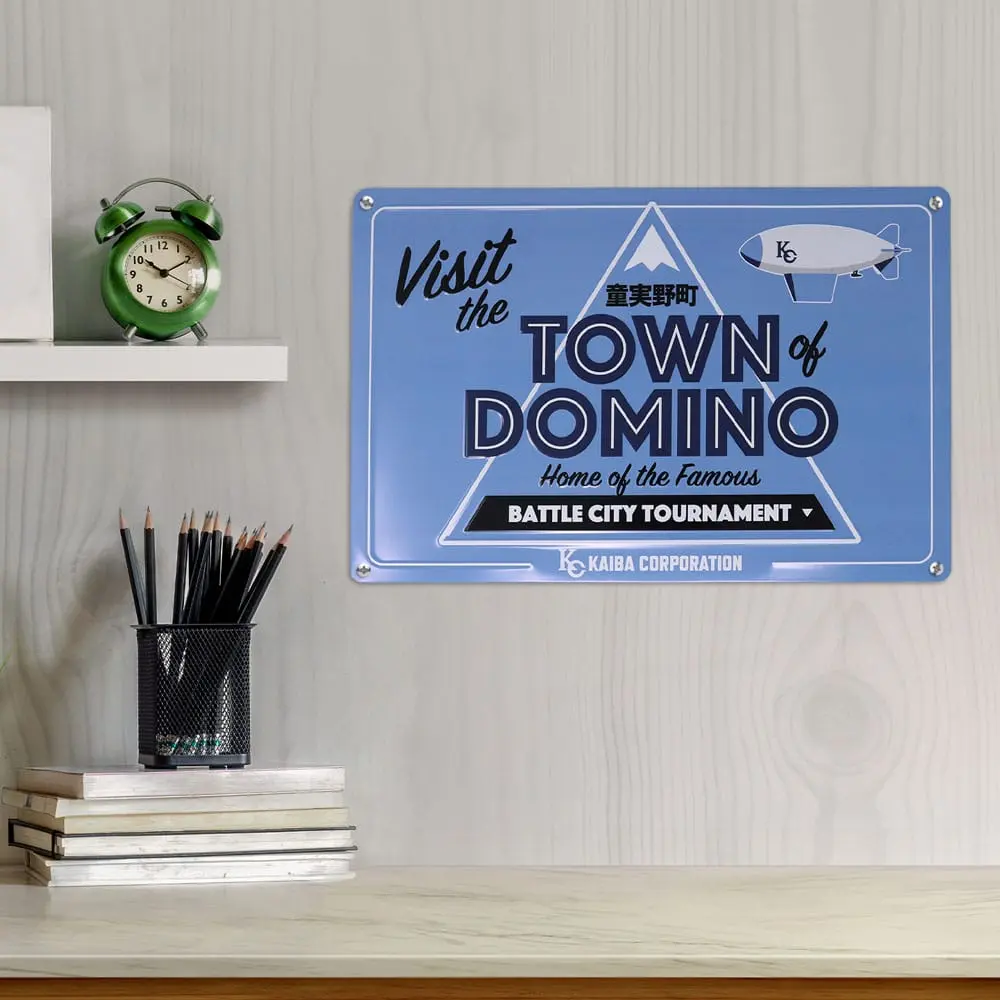 Yu-Gi-Oh! Blechschild Domino Town Produktfoto