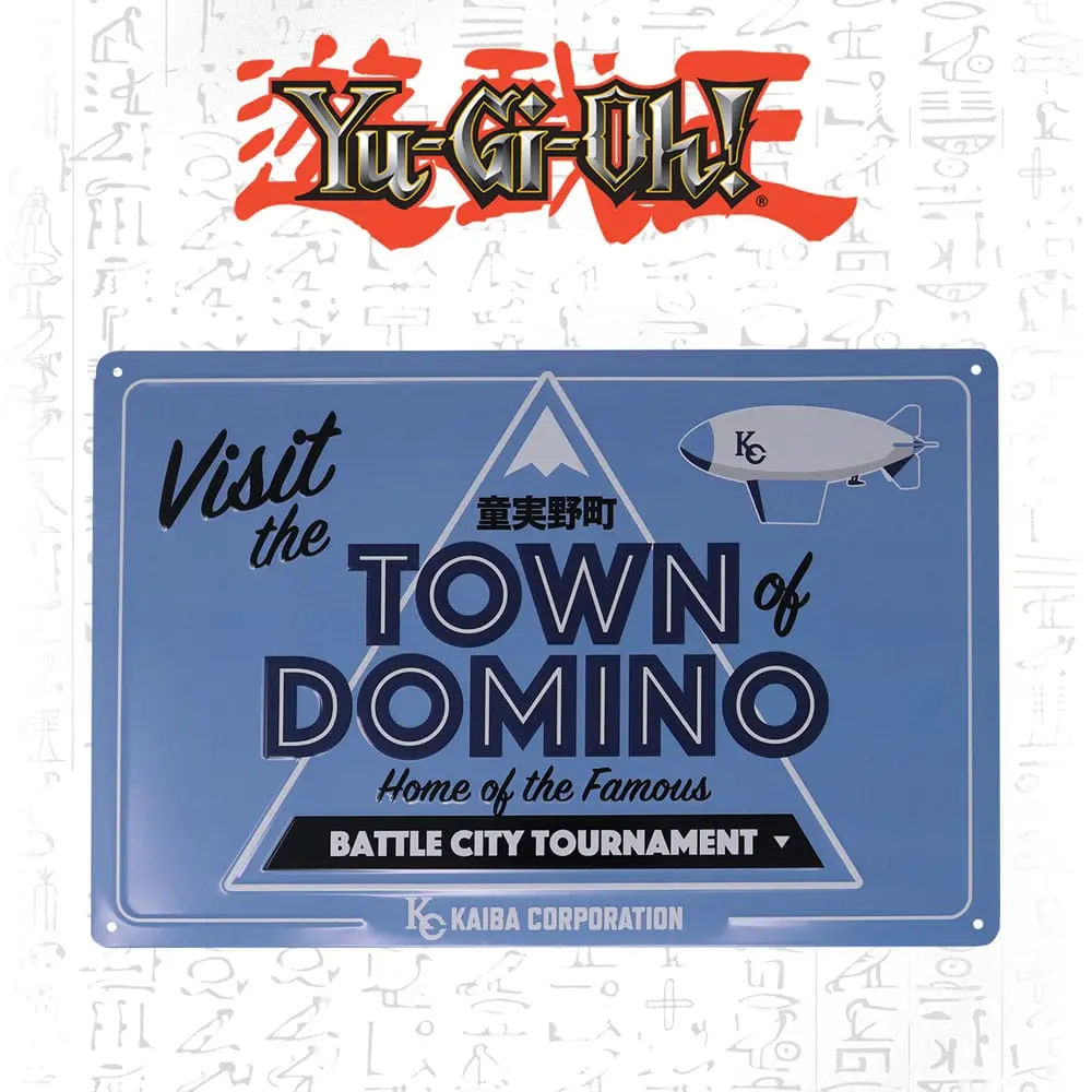 Yu-Gi-Oh! Blechschild Domino Town Produktfoto