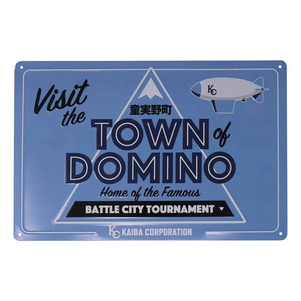 Yu-Gi-Oh! Blechschild Domino Town Produktfoto