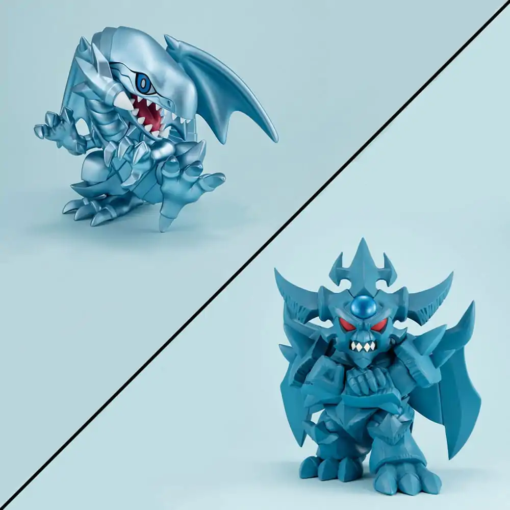 Yu-Gi-Oh! Duel Monsters Megatoon PVC Statue Blue Eyes White Dragon & Obelisk the Tormentor (with gift) Produktfoto