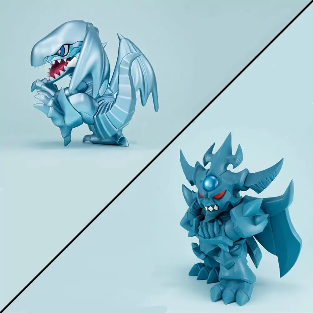 Yu-Gi-Oh! Duel Monsters Megatoon PVC Statue Blue Eyes White Dragon & Obelisk the Tormentor (with gift) Produktfoto