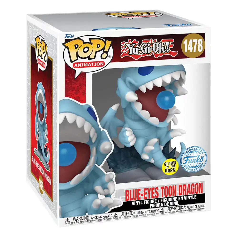Yu-Gi-Oh! Z Super Sized Funko POP! Animation Vinyl Figur Blue-Eyes Toon Dragon (GITD) Special Edition 15 cm Produktfoto