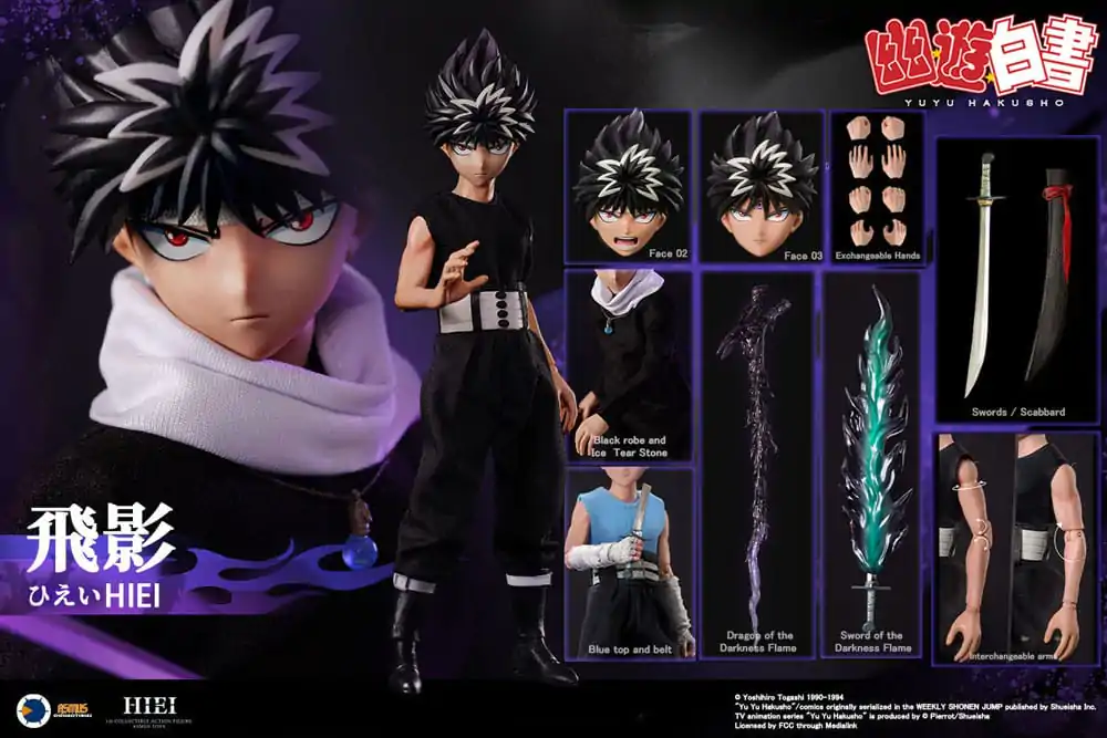 Yu Yu Hakusho Actionfigur 1/6 Hiei 30 cm Produktfoto