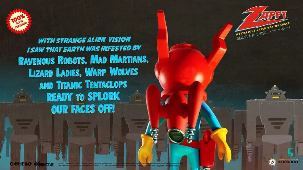 Zappy Actionfigur Mysterious Laser Boy of Space 22 cm Produktfoto