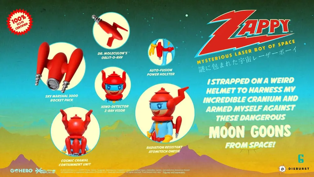 Zappy Actionfigur Mysterious Laser Boy of Space 22 cm Produktfoto