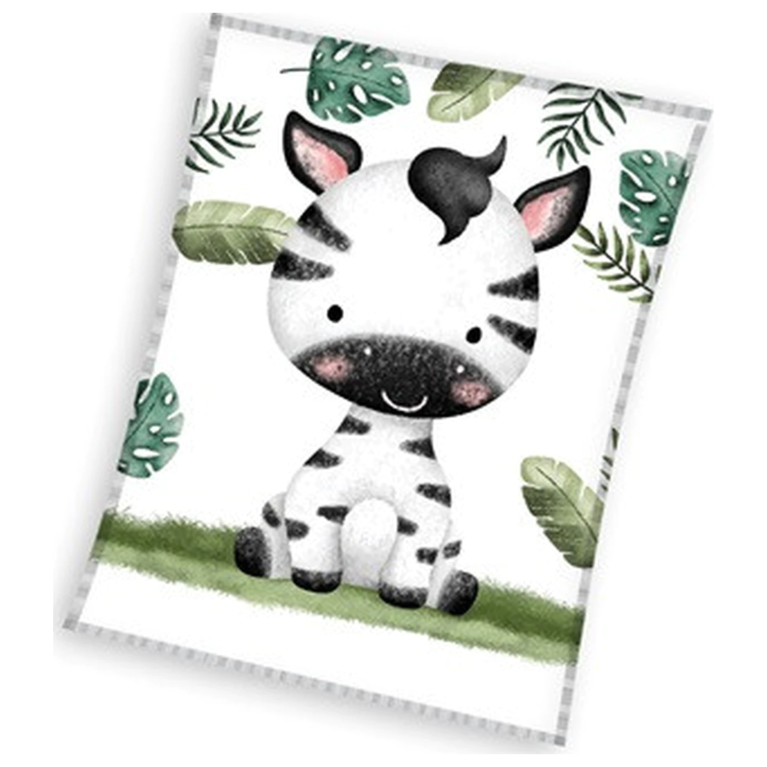 Zebra Leafy Fleece Decke Produktfoto
