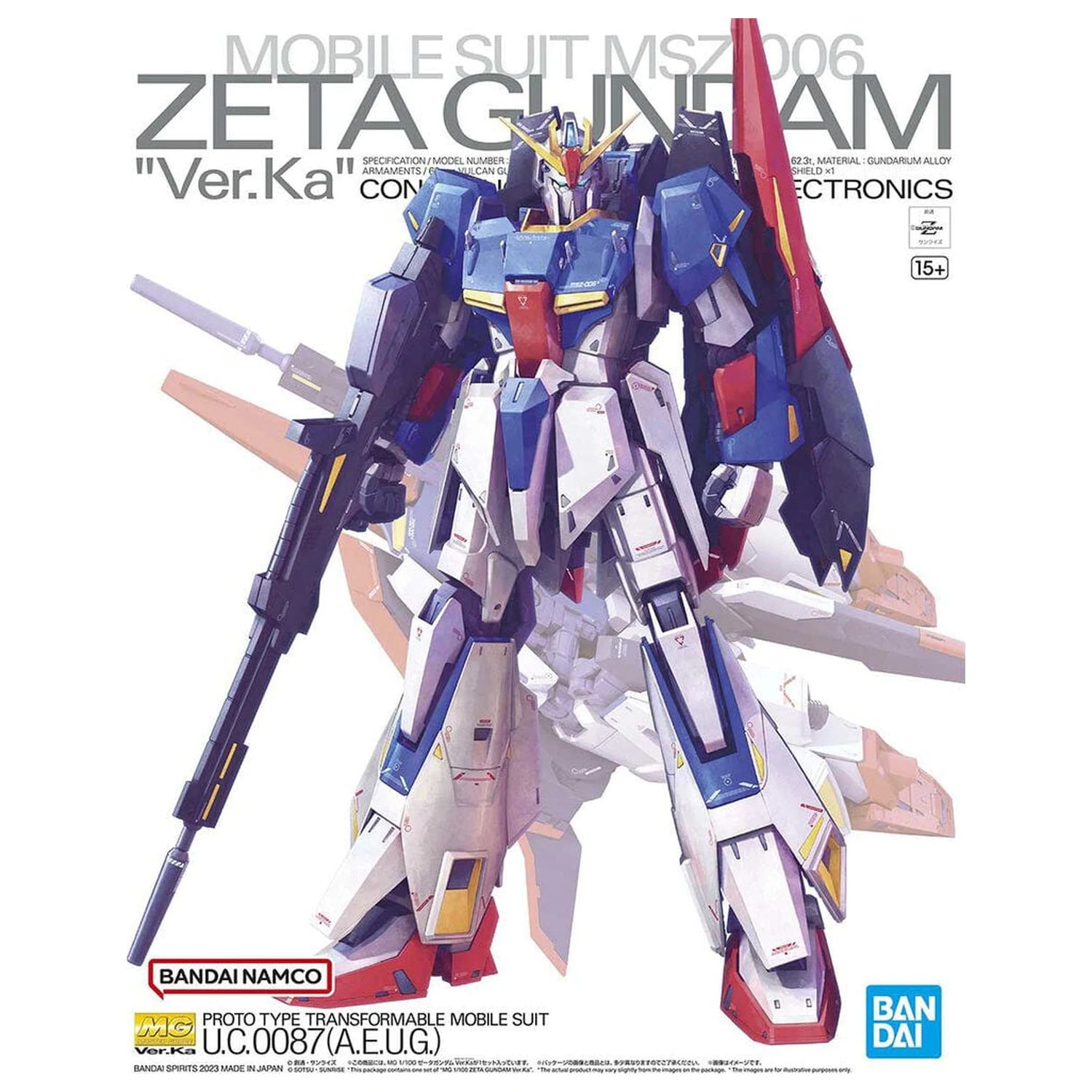Zeta Gundam MSZ-006 Zeta Gundam Ver. Ka Mobile Suit Modellbausatz MG 1/100 Produktfoto