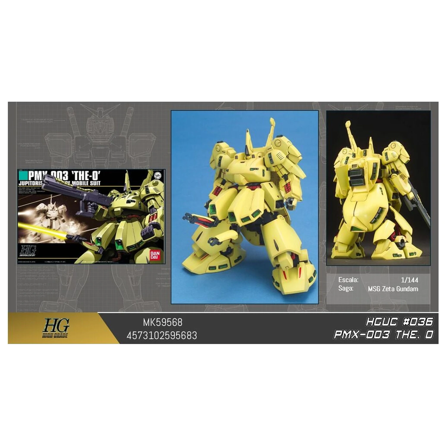 Zeta Gundam PMX-003 The-O Mobile Suit Modellbausatz HGUC 1/144 Produktfoto