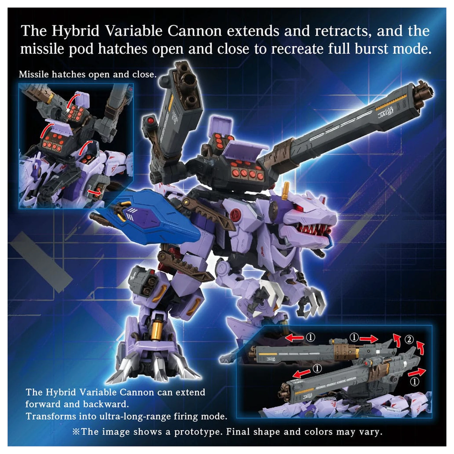 Zoids Modellbausatz Zubehör Set AM-Z01CP Berserk Fury Sturm & Jagd Einheit Produktfoto