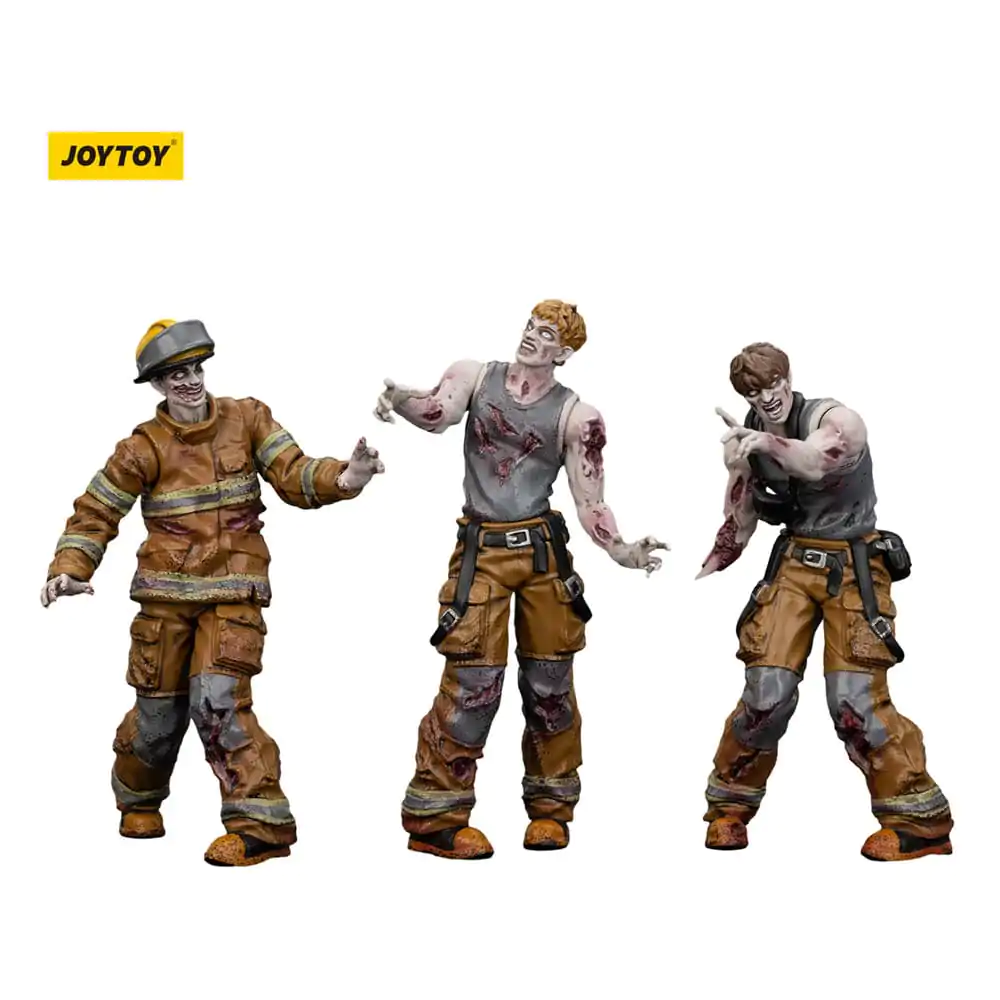 Zombie Dark Source Actionfiguren 3er-Pack Feuerwehrmänner 8 cm Produktfoto