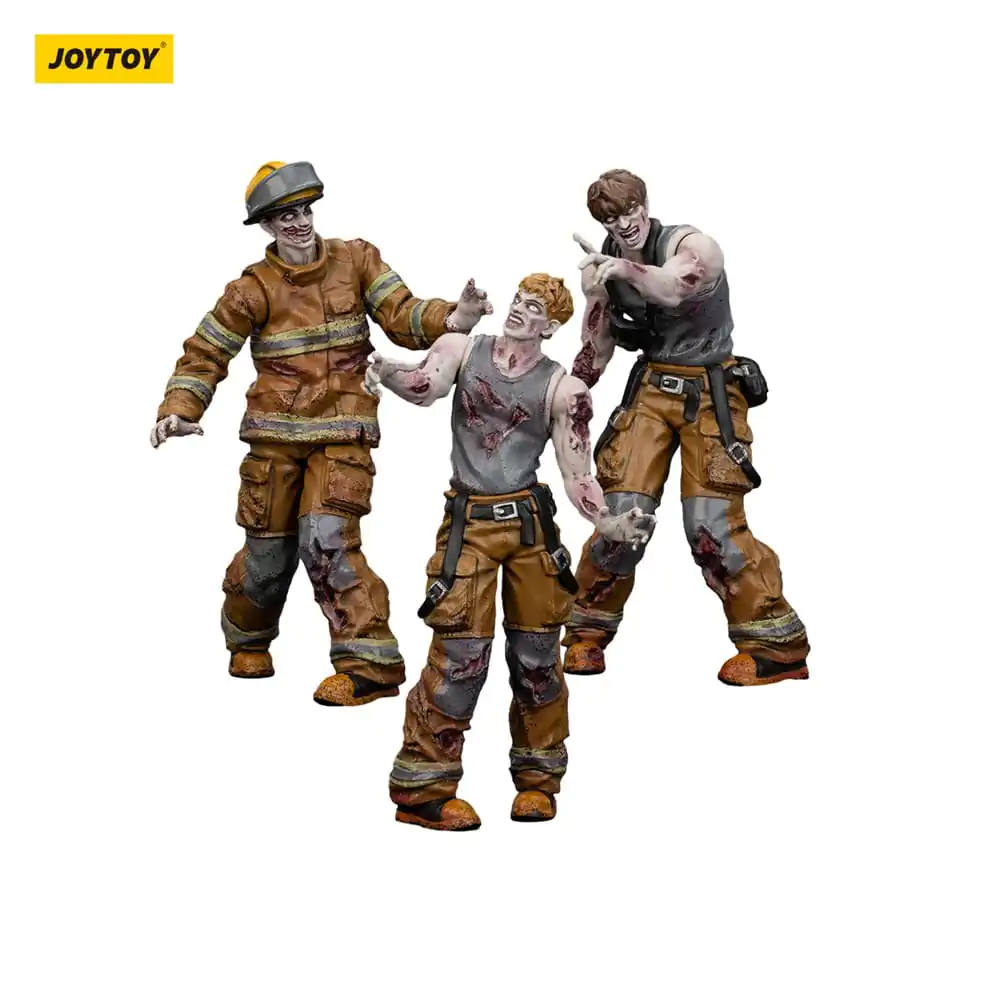 Zombie Dark Source Actionfiguren 3er-Pack Feuerwehrmänner 8 cm Produktfoto
