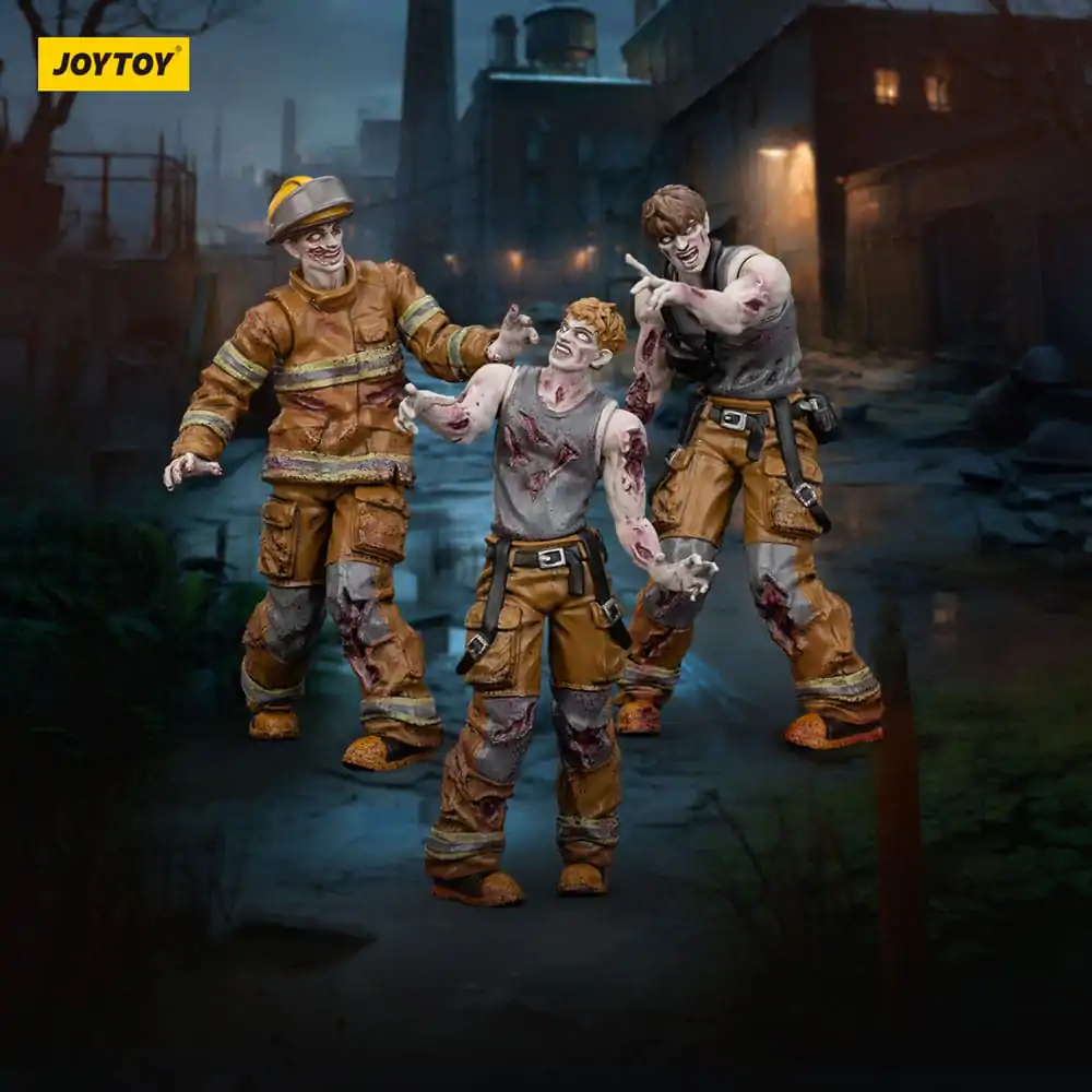 Zombie Dark Source Actionfiguren 3er-Pack Feuerwehrmänner 8 cm Produktfoto