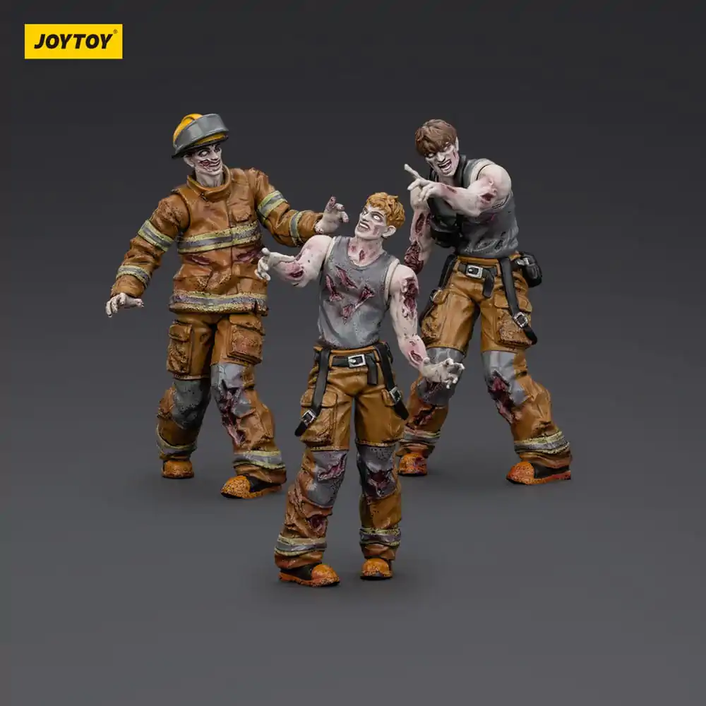 Zombie Dark Source Actionfiguren 3er-Pack Feuerwehrmänner 8 cm Produktfoto