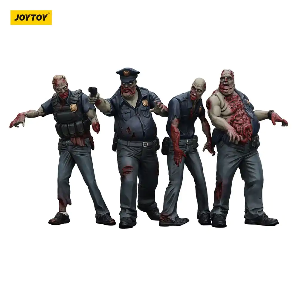 Zombie Dark Source Actionfiguren 4er-Pack Polizei (Männlich) 8 cm Produktfoto