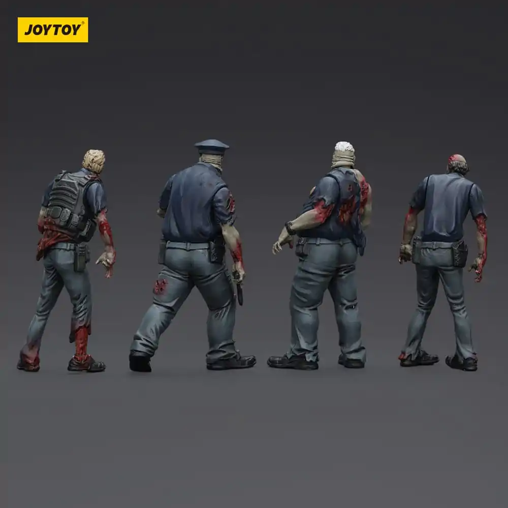 Zombie Dark Source Actionfiguren 4er-Pack Polizei (Männlich) 8 cm Produktfoto