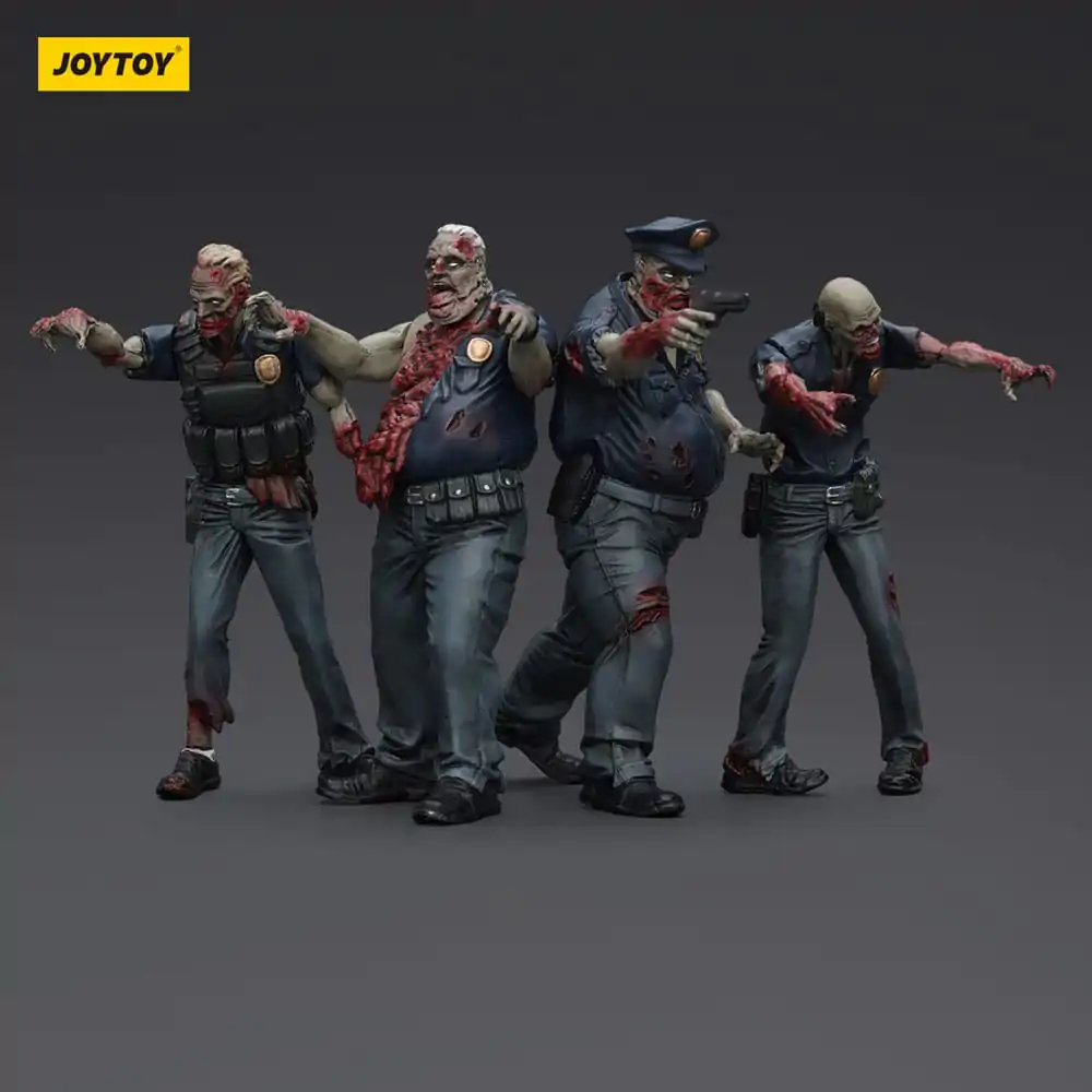 Zombie Dark Source Actionfiguren 4er-Pack Polizei (Männlich) 8 cm Produktfoto