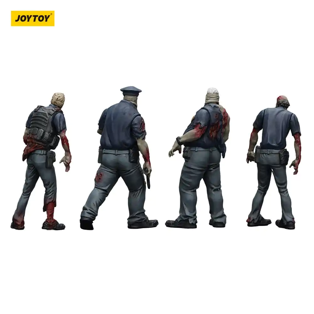 Zombie Dark Source Actionfiguren 4er-Pack Polizei (Männlich) 8 cm Produktfoto