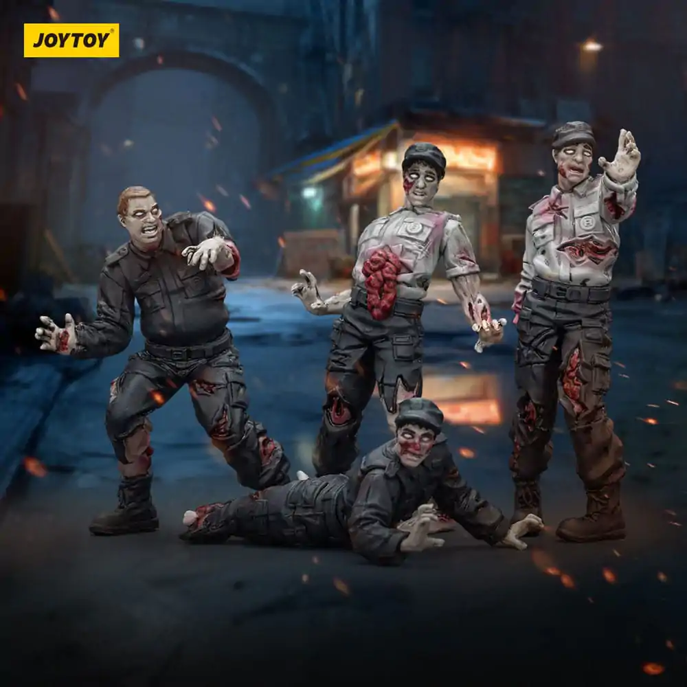 Zombie Dark Source Actionfiguren 4er-Pack Wachmänner 8 cm Produktfoto