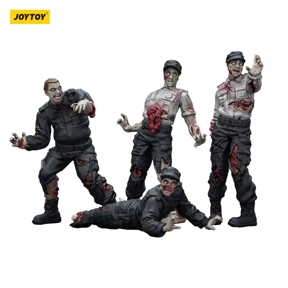 Zombie Dark Source Actionfiguren 4er-Pack Wachmänner 8 cm Produktfoto