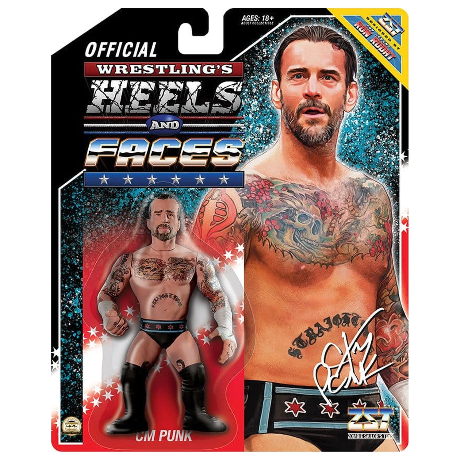 Zombie Sailor's Spielzeug Actionfigur CM PUNK Heels and Faces 11 cm Produktfoto